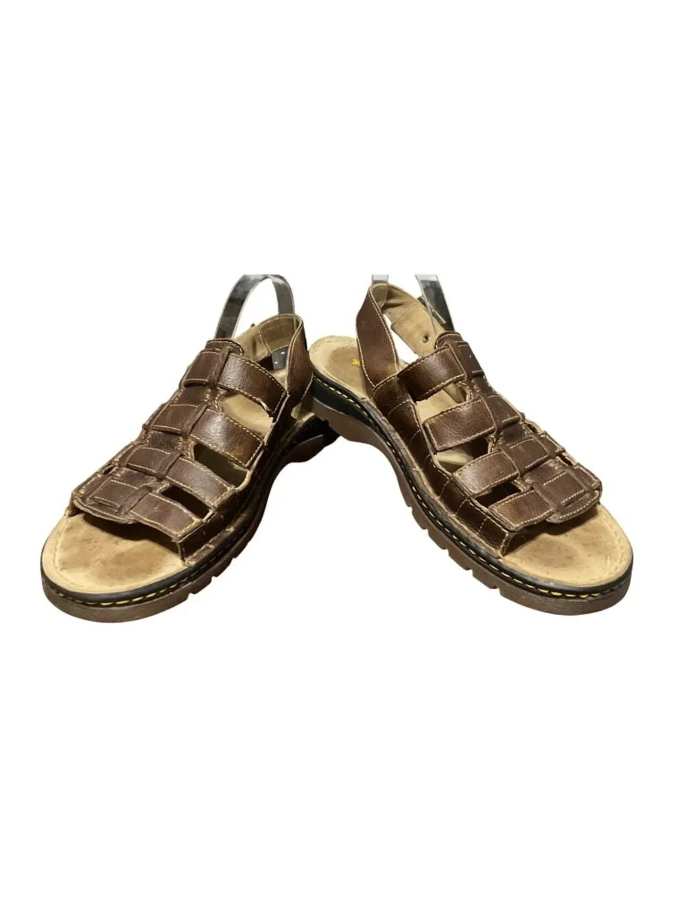 Vtg Dr Martens Brown Leather Fisherman Sandals Size 13 US Adjustable Strap Mens